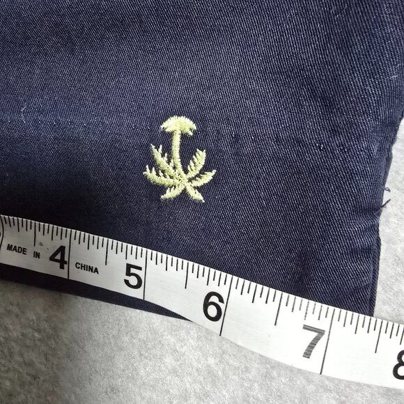 Talbots Womens Size 6 Navy Blue Palm Tree Curvy Ankle Cropped Chino Vacay Pants - Picture 10 of 12